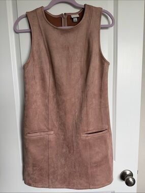 a new day Dusty Rose Faux Suede Sleeveless Shift Dress